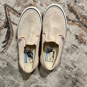 Peach Mesh Slip-On Vans